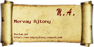 Morvay Ajtony névjegykártya