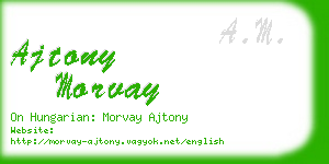 ajtony morvay business card